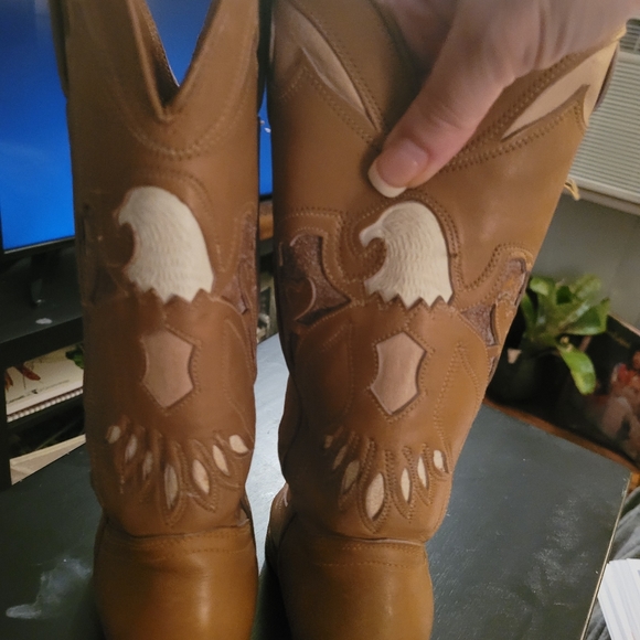 Ladies leather cowboy boots - Picture 2 of 4